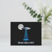 Ufo Alien Science Fiction Space Sci-Fi Funny Gift Briefkaart (Staand voorkant)