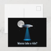 Ufo Alien Science Fiction Space Sci-Fi Funny Gift Briefkaart (Voorkant / Achterkant)