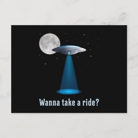 Ufo Alien Science Fiction Space Sci-Fi Funny Gift Briefkaart (Voorkant)