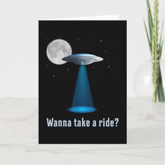 Ufo Alien Science Fiction Space Sci-Fi Funny Gift Kaart (Voorkant)
