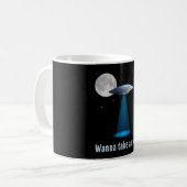 Ufo Alien Science Fiction Space Sci-Fi Funny Gift Koffiemok (Voorkant links)