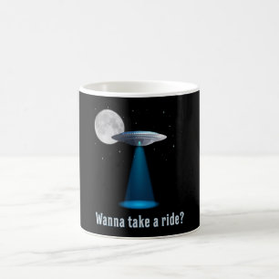 Ufo Alien Science Fiction Space Sci-Fi Funny Gift Koffiemok