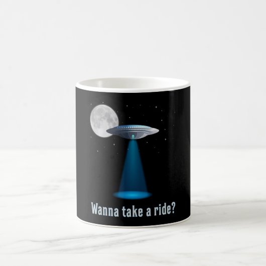 Ufo Alien Science Fiction Space Sci-Fi Funny Gift Koffiemok (Center)