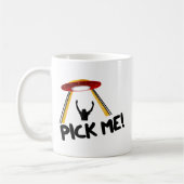 UFO Alien Ship - kies voor mij! Koffiemok (Links)