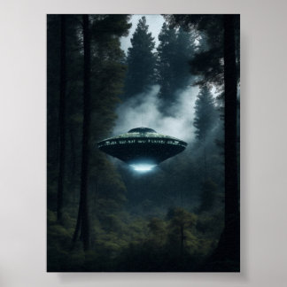 UFO Alien Space Digitale Posters & kunst aan de mu