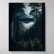 UFO Alien Space Digitale Posters & kunst aan de mu