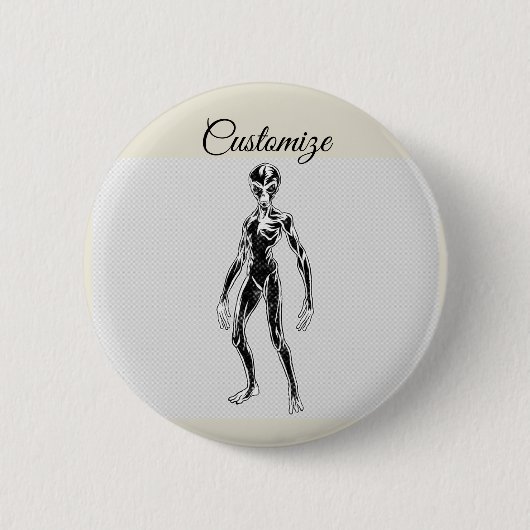 UFO Alien Thunder_Cove Ronde Button 5,7 Cm (Voorkant)