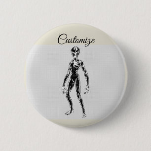 UFO Alien Thunder_Cove Ronde Button 5,7 Cm