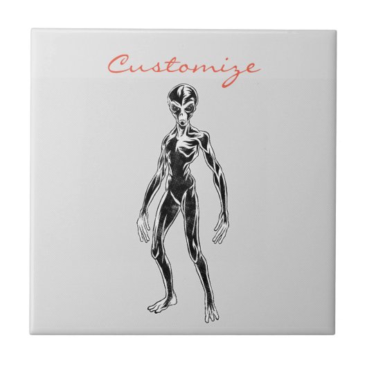 UFO Alien Thunder_Cove Tegeltje (Voorkant)