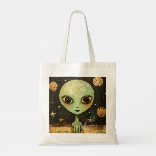 UFO Alien Tote Bag (Achterkant)