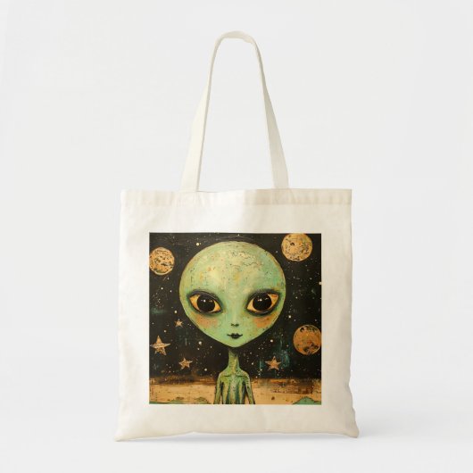 UFO Alien Tote Bag (Voorkant)