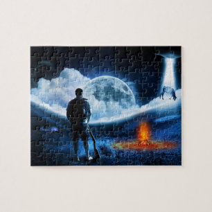 UFO Alien Veeontvoering Ruimteschip Legpuzzel