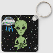 UFO Alien volledige openbaarmaking Sleutelhanger (Achterkant)