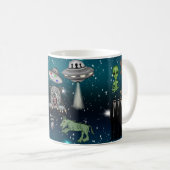 UFO Aliens Chupacabra Bigfoot Cryptids Koffiemok (Voorkant rechts)
