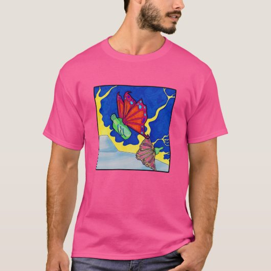 UFO and Bottleflies are moving between dimensions T-shirt (Voorkant)