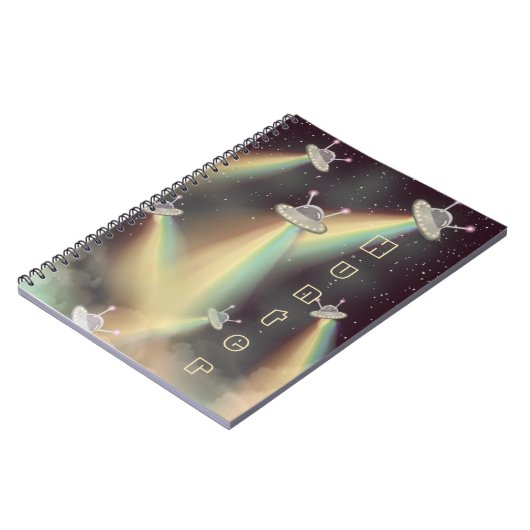 UFO Attack Earth Alien terug naar school Notitieboek (Linkerzijde)