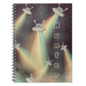 UFO Attack Earth Alien terug naar school Notitieboek (Voorkant)