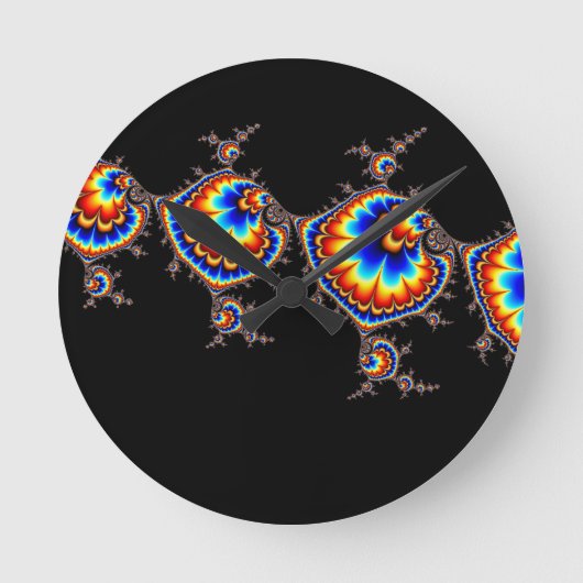 Ufo Attack - Fractal Art Ronde Klok (Voorkant)