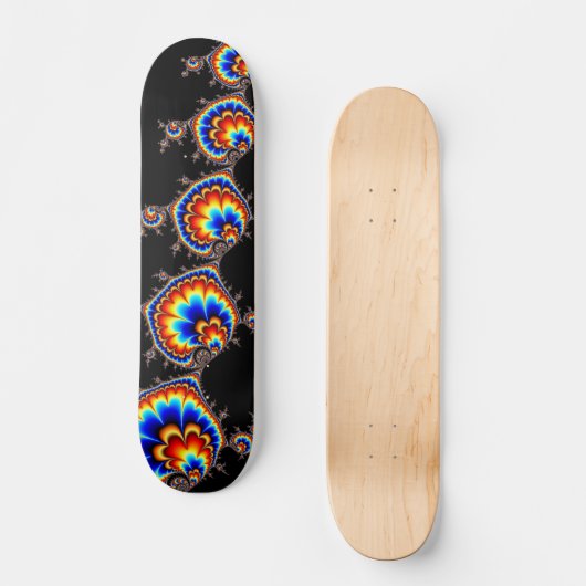Ufo Attack - Fractal Art Skateboard (Voorkant)