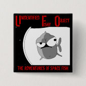 UFO (badge) Vierkante Button 5,1 Cm (Voorkant)