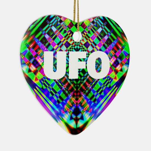 UFO (bewerk tekst) Hartvormig Ornament (Rechts)