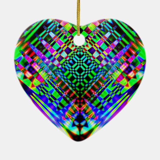 UFO (bewerk tekst) Hartvormig Ornament (Achterkant)