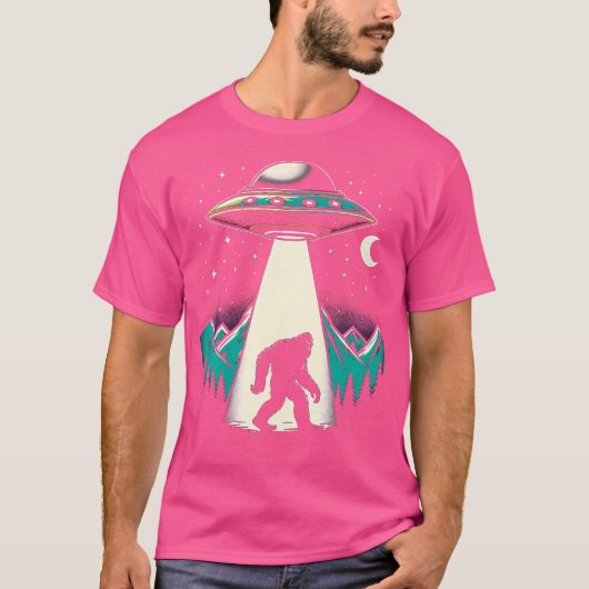 Ufo Bigfoot Alien Abduction T-shirt (Voorkant)