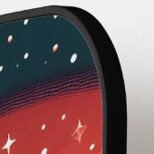  ufo bij rode zonsondergang gepersonaliseerd pickleball paddle (Links Detail)