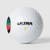  ufo bij zonsondergang gepersonaliseerd golfballen (Logo)