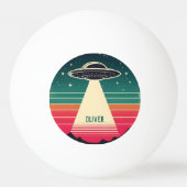  ufo bij zonsondergang gepersonaliseerd pingpongbal (Achterkant)