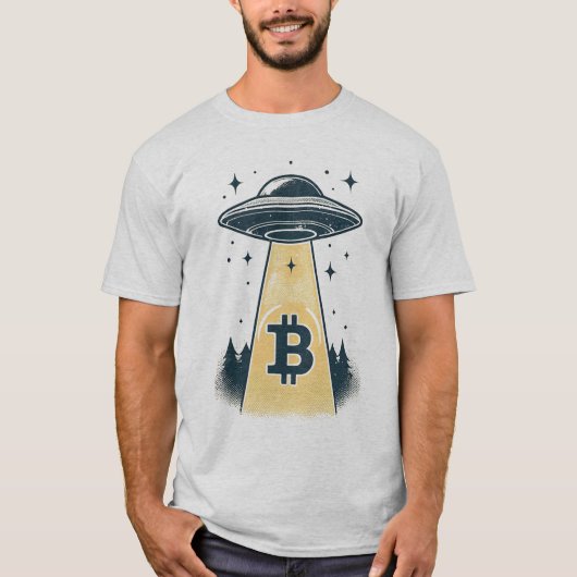 UFO Bitcoin - Grappige en Leuke Cryptovaluta  T-shirt (Voorkant)