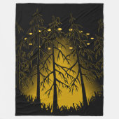 UFO Blanket Cool UFO w. Owl Art Fleece Blanket (Voorkant)
