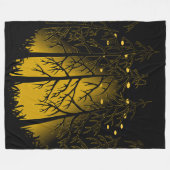 UFO Blanket Cool UFO w. Owl Art Fleece Blanket Deken (Voorkant (Horizontaal))
