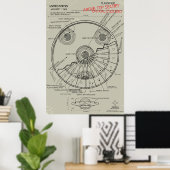 UFO-blauwdruk Poster (Thuiskantoor)