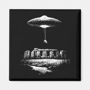 Ufo bouwt Stonehenge Buitenaardse Theorie Sci Fi G Magneet