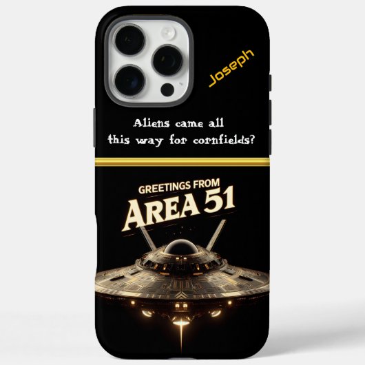 UFO boven Area 51 bij zonsondergang Case-Mate iPhone Case (Achterkant)