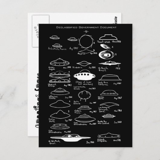 UFO-Briefkaart Briefkaart (Voorkant / Achterkant)