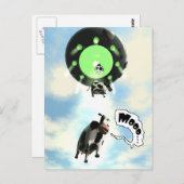 UFO-Briefkaart voor ontvoering van Koe Briefkaart (Voorkant / Achterkant)