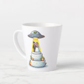 UFO bruiloft Latte Mok (Linkerhoek)