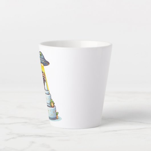 UFO bruiloft Latte Mok (Voorkant)