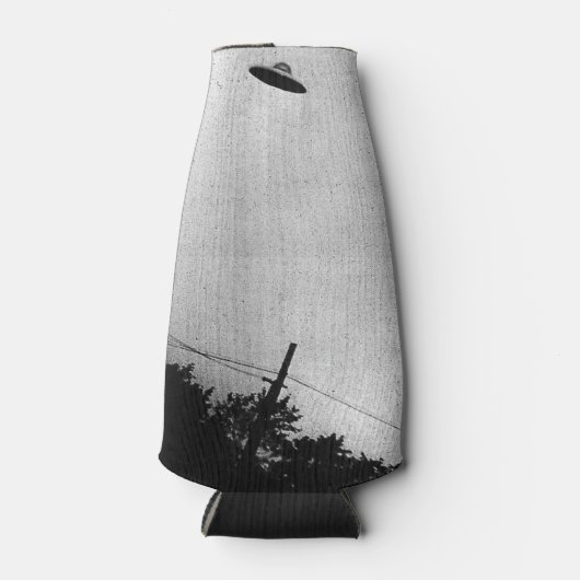 UFO Buitenaards Buitenaards Ruimteschip Top Secret Flesjeskoeler (Voorkant)