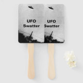 UFO Buitenaards Buitenaards Ruimteschip Top Secret Handwaaier (Voorkant en achterkant)