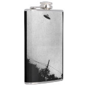 UFO Buitenaards Buitenaards Ruimteschip Top Secret Heupfles (Rechts)