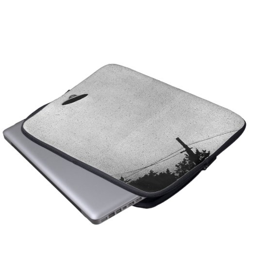 UFO Buitenaards Buitenaards Ruimteschip Top Secret Laptop Sleeve (Voorkant onderkant)