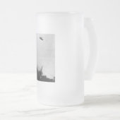 UFO Buitenaards Buitenaards Ruimteschip Top Secret Matglas Bierpul (Voorkant rechts)