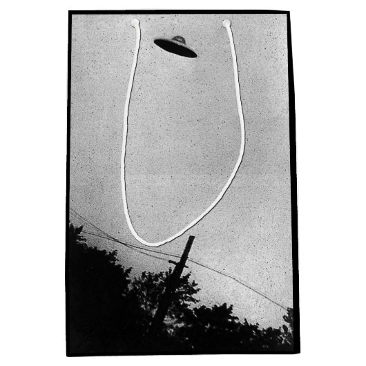 UFO Buitenaards Buitenaards Ruimteschip Top Secret Medium Cadeauzakje (Voorkant)