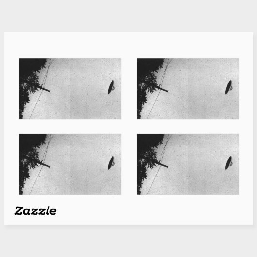 UFO Buitenaards Buitenaards Ruimteschip Top Secret Rechthoekige Sticker (Vel)