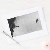 UFO Buitenaards Buitenaards Ruimteschip Top Secret Rechthoekige Sticker (Envelop)