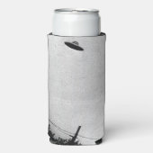 UFO Buitenaards Buitenaards Ruimteschip Top Secret Seltzer Blikjeskoeler (Seltzer Voorkant)