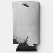 UFO Buitenaards Buitenaards Ruimteschip Top Secret Seltzer Blikjeskoeler (Voorkant)